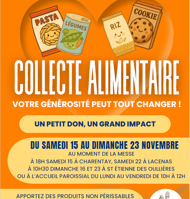 Collecte de denrées pour la 9° Journée Mondiale des Pauvres