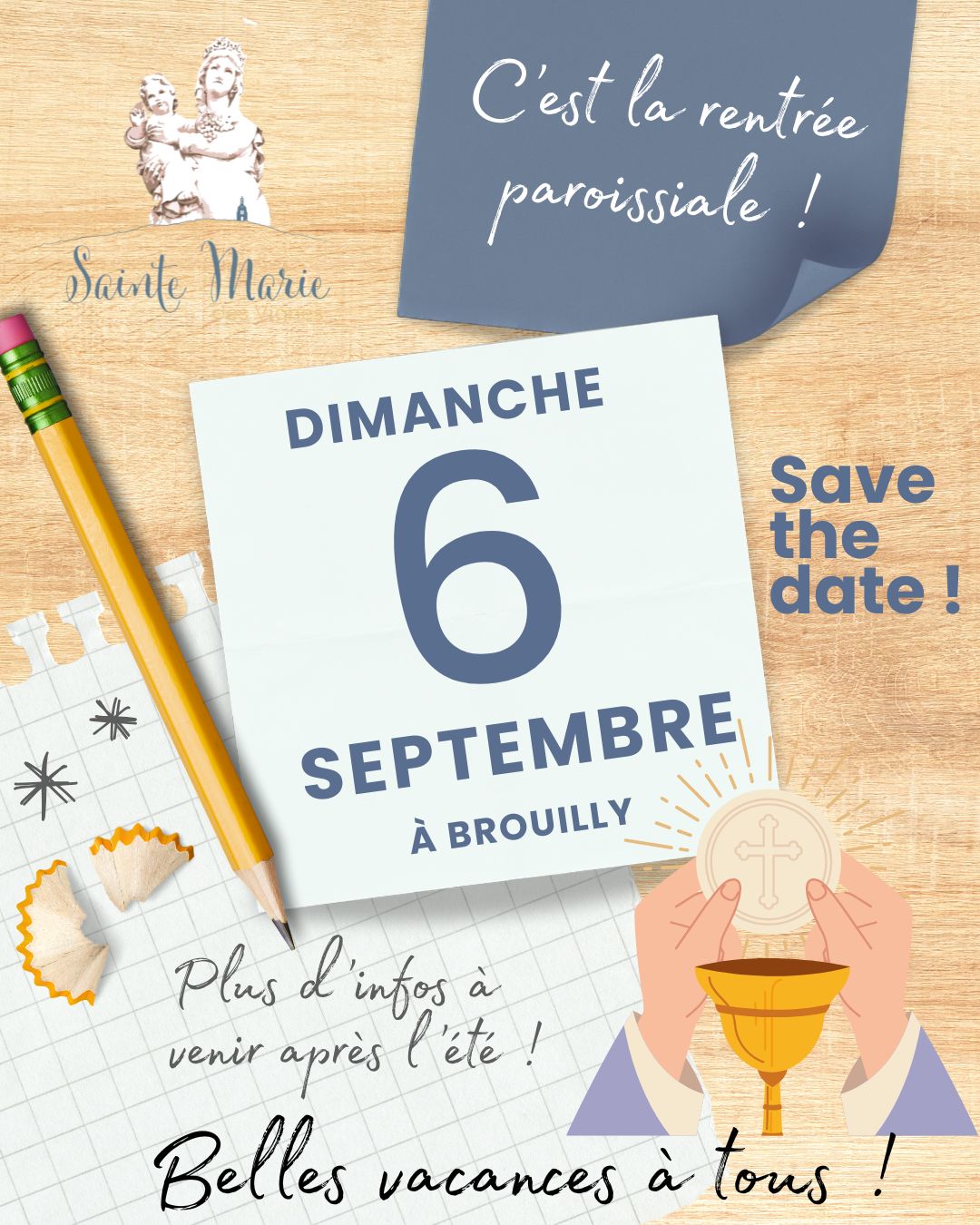 Save the date rentrée